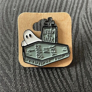 $5 Bundled  Spooky All Year Ghost Coffin Enamel Pin